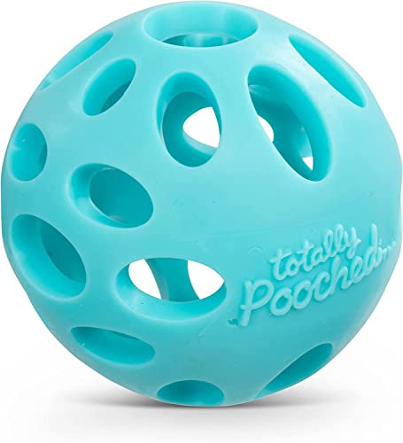 Messy Mutts Totally Pooched Huff n Puff Ball, 3.1 Inch, Puzzle, Teal - color: Teal