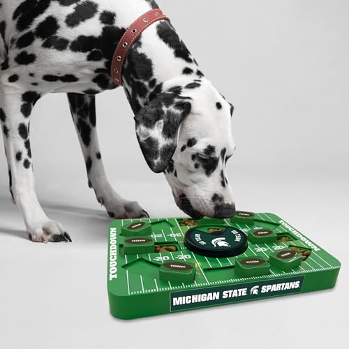 Pets First NCAA Michigan State Large Puzzle Toy, New Size, Interactive Dog Treat & Slow Feeding Toy - color: Michigan State Spartans, size: Large