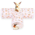 3 Way Washable Rabbit Hideout Toys, Guinea Pig Tunnels & Tubes - color: White