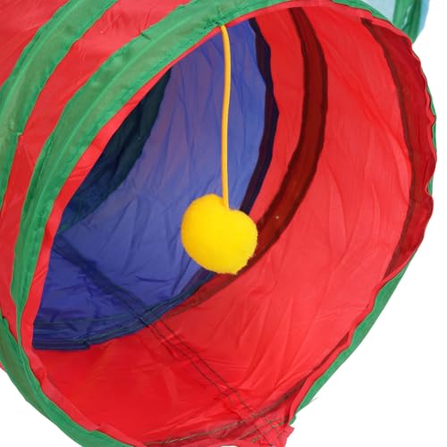Cat Play Tunnel,Occupiedpet Collapsible Cube Tent with 4 Entry Points - color: T-shaped