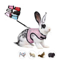 Bunny Harness and Leash Set Escape Proof, Rabbit Harness Pink M - color: Pink, size: M Chest 6.2-8.5",For Ferret,Mini Rabbit