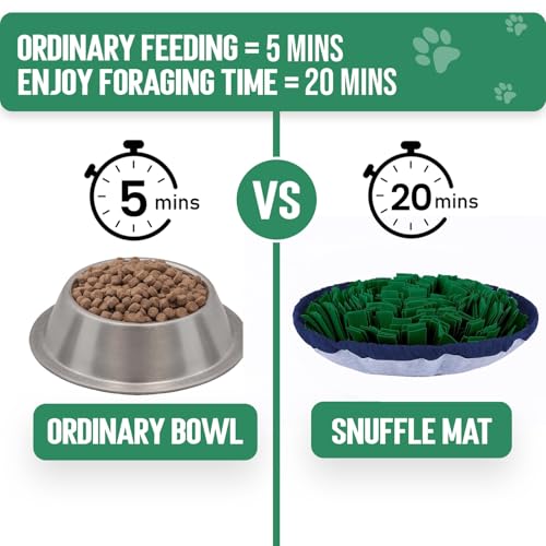 PET ARENA Adjustable Snuffle Mat for Dogs Puzzle Feeder Toy - color: Green