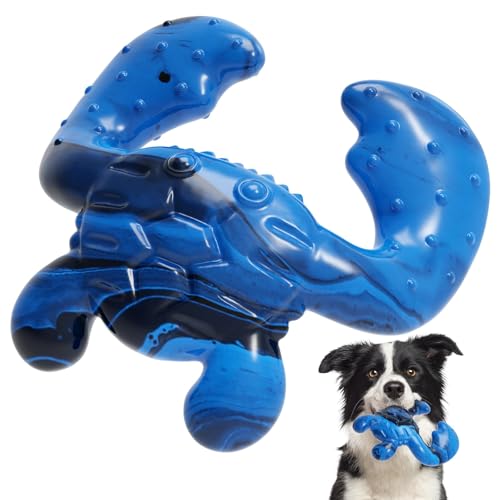 Dog Chew Toys for Aggressive Chewers – Tough Indestructible Dog Toy for Large Dogs, Durable Long-Lasting Chew Bones, Heavy Duty Interactive Dog Toys to Keep Dogs Busy & Relieve Boredom - color: Blue Black