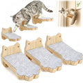 Tlence 3 Pack Cat Wall Shelves for Cats Steps, Wall Mounted Floating Cat Furniture with Non-Slip Felt, Cats Climbing Wall Stairs Perch for Jumping, Playing and Lounging, Holds up to 30lbs