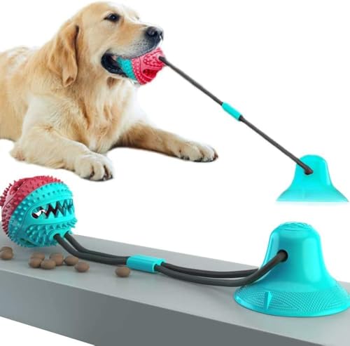 Dog Chew Toys for Aggressive Chewers, Puppy Dog Training Treats Teething Rope Toys for Boredom - Dog Puzzle Treat Food Dispensing Ball Toys for Small Large Dogs