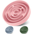 Coomazy Extra Large Slow Feeder Bowl, Silicone Dog Bowl with Suction Cups - color: Pink, size: XL