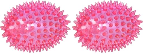 Gnawsome™ 3.5” Spiky Squeaker Football Dog Toy - Small, Cleans Teeth and Promotes Good Dental and Gum Health for Your Pet, Colors Will Vary (Pack of 2) - size: 3.5" (Pack of 2)