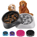 YINEYA 2PCS Slow Feeder Dog Bowls, Pet Supplies that Slow Down Eating, Pet Food Bowls, Maze Dog Puzzle Feeder for Medium Breed - color: B - Gray & Black, size: Medium