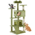 DUMOS 54-inch Cat Tree Tower with Scratching Posts, Indoor Use - color: Green, size: 54 Inch
