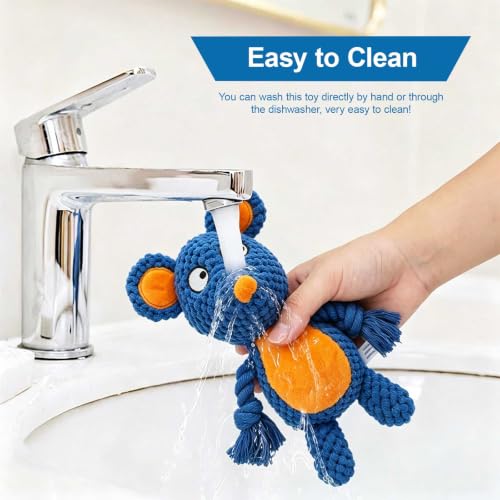 Dog Toys, Dog Squeaker Toys with Crinkle Paper (Blue Mouse) - color: Blue Mouse