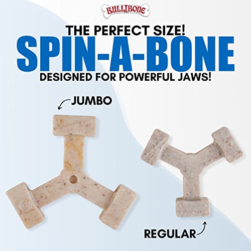 Bullibone Nylon Dog Chew Toy Spin-a-Bone - Interactive Dog Toy, Triggers Natural Instincts, and Improves Oral Health - size: Small / Medium Dog Single