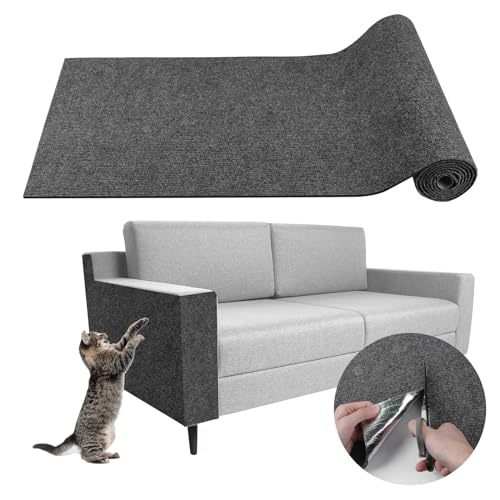 LSGCQ Cat Scratch Mat Self Adhesive Cat Scratch Furniture Protector - color: Dark Gray, size: 15.8’’x78.7’’