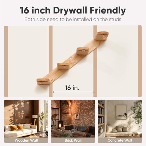 FUKUMARU Cat Climbing Shelf Wall Mounted, Large - size: Large - Bidirectional