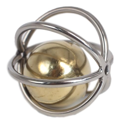 Fosrion Stainless Steel Bird Toy, Foraging Ball with Bell for Parrots - size: Large