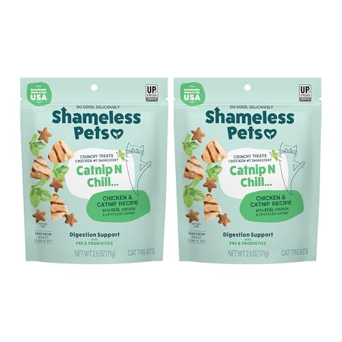 Shameless Pets Catnip N Chill Crunchy Cat Treats (Pack of 2) - size: 2.5 Ounce (Pack of 2)