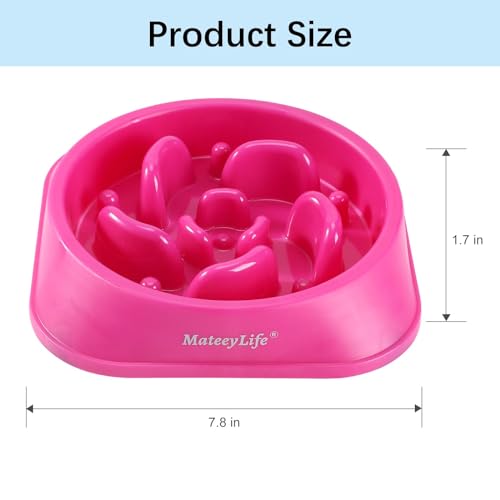 MateeyLife 2-Pack Slow Feeder Dog Bowls, 2 Cups, Dog Puzzle Feeder Bowl - color: C-Purple&DarkBlue, size: Medium