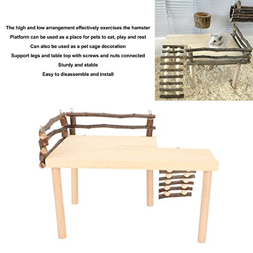 Hamster Wooden Platform Reptile Bridge Hamster Playground
