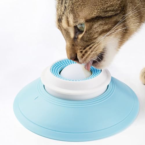 Yosoo Interactive Dog Licking Bowl Enrichment Toy, Suction Cup Base Treat Dispensing Foraging Ball, Teeth Gums Clean Safe Durable Cat Dog Lick Toy, 5.79x2.36in (White) - color: White