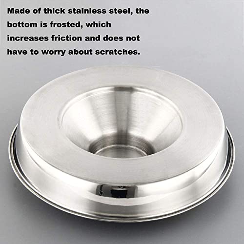 YUDANSI Stainless Steel Puppy Weaning Bowls,Cat Bowls for Food Water,Multiple Puppies Feeder Whelping Dishes,Litter Feeding Station Pans for Small Dogs Cats Eating at Same Time-Small Medium Large Size - size: 10.2in-1pcs