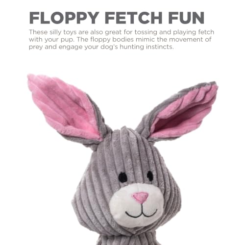 Outward Hound by Charming Pet Thunda Tugga Bunny Plush & Squeaky Dog Tug Toy - color: Bunny