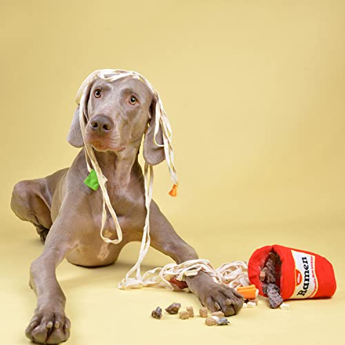 CHEWFFON Dog Puzzle Toy, Interactive Treat Hiding Enrichment Crinkle Toy - style: Ramen Cup