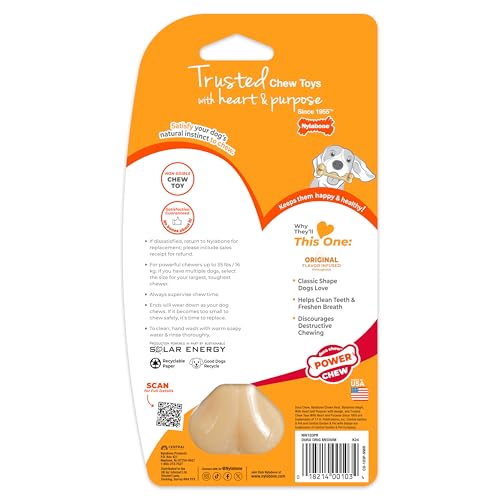 Nylabone Power Chew Original Bone Dog Chew Toy, Original Flavor, Medium - size: Medium