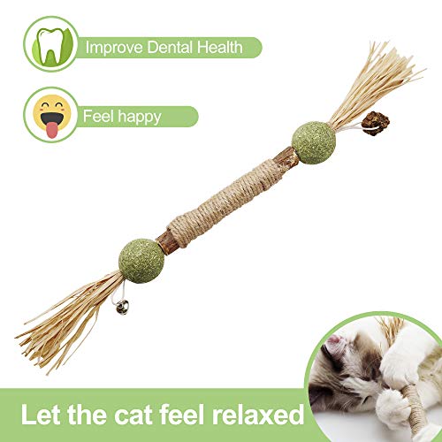 PAZ'S GIFT Catnip Toy Cat Toys Catnip Toy cat chew Toy cat Kicking silvervine Stick Teeth Cleaning Cute Kitten Teething Indoor Interactivecat Dental Care Matatabi (Catnip Balls) - size: Catnip Balls