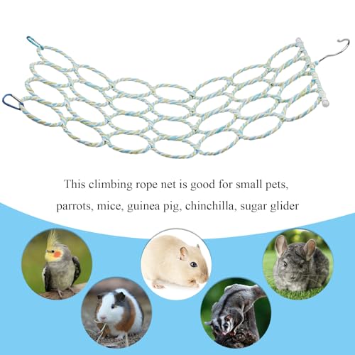 Hypeety Rat Climbing Rope Net Small Pet Hanging Rope Swing, 28-Ring, 2pcs - color: 28-ring