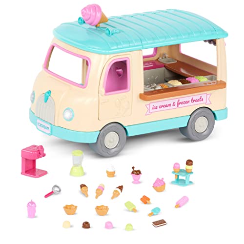 Li'l Woodzeez Scoops Ice Cream Truck with Lights & Sounds, 27-Piece, Trucks - style: Ice Cream Truck