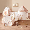 Tiny Land 5-Piece Play Tunnel & Ball Pit, Pop-Up Indoor Tent for Toddlers - color: 5 in 1 Khaki