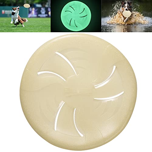 Dog Flying Disc, Flexible TPR Dog Fetch Toy, 9.06 inch, Glow - color: Glow, size: Large