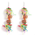 2pcs Bird Toys, Parrot Toys for Parakeets Cockatoos Cockatiels Budgie Conure Macaw Corn Cob Shredding Paper Tearing & Foraging Toy Chewing Hanging Toy Cage Accessories for Small & Medium Birds Pet