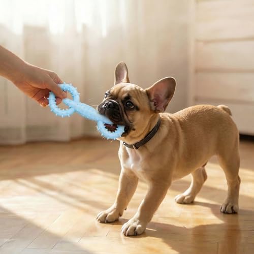 Puppy Chew Toys 6 Pack, Soft TPR Teething Set for Small Dogs, Blue - color: Blue
