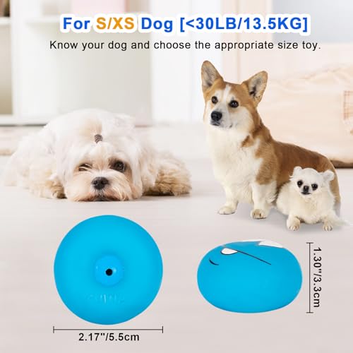 Dog Squeaky Toys Latex Squeak Balls Rubber Soft Chewing Fun Smile Toys Interactive Fetch Play Dog Balls for Puppy Small Pet Dogs (3 PCS)…