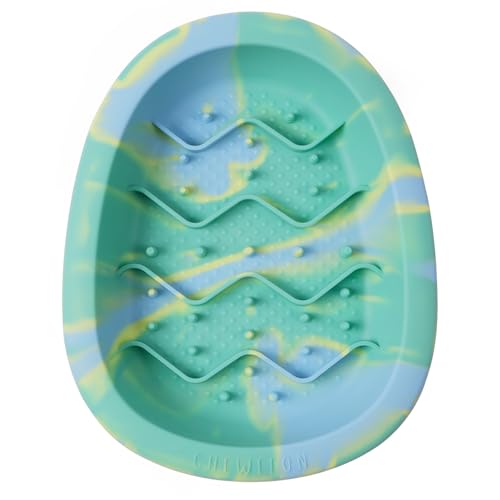 CHEWFFON Dog & Cat Lick Mat Bowls with Suction Cups, Green - color: Green, size: Large