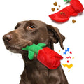 lilfrd Rose Valentines Day Dog Toy, Squeaky Crinkle Puzzle Gift for Dogs - style: Rose