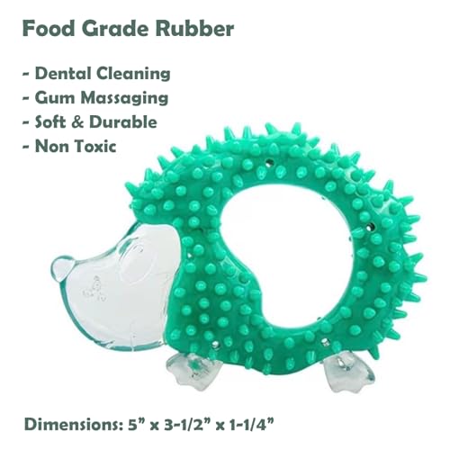 H&H Pets Small Dog Dental Chew Toy – Hedgehog-Shaped Puppy Chew Toy for Teething, Teeth Cleaning & Interactive Play