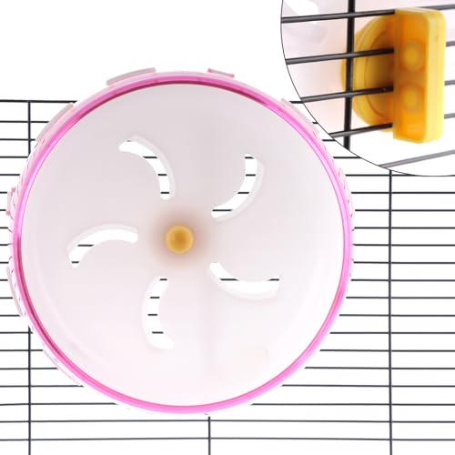 Bird Silent Wheel Toy Parrot Large Exercise Wheel Small Animal Intelligence Toy Creative Quiet Spinner Running Wheel (Red)