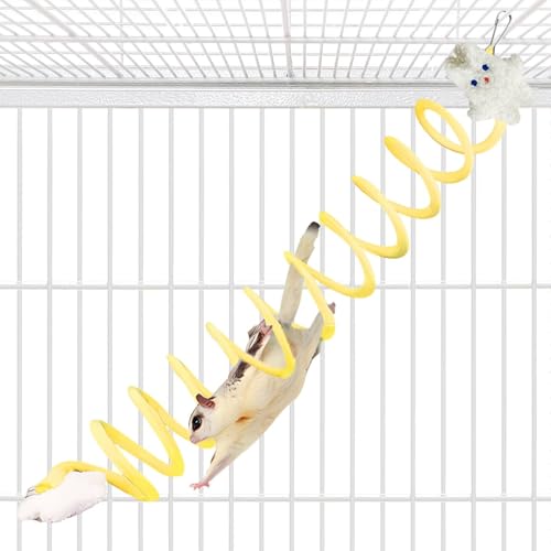 1pc Elastic Sugar Glider Climb Rope, Hanging Cage Toys(Random Color) - color: 1pc random color