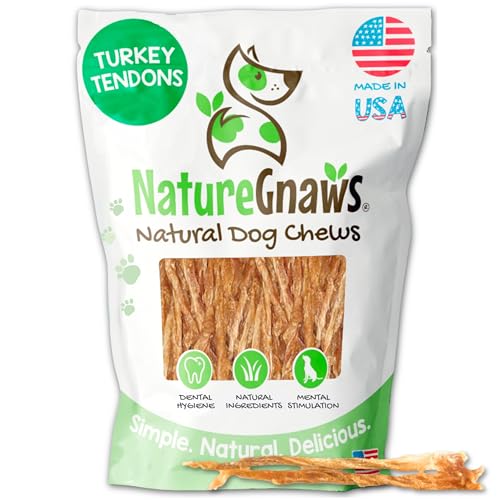 Nature Gnaws USA Turkey Tendons Dog Treats, 4 oz - size: 4 Ounce (Pack of 1), style: Tendons