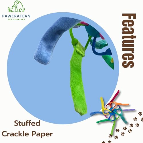 Catnip Sepak Takraw Cat Toy with Crackle Paper Colorful Self-Entertainment Durable Chew Toy - color: Catnip