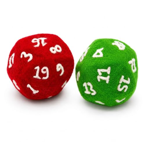 Glaciart One Wool Felt Dice Cat Toy with Catnip for Indoor Cats - color: Dice (2pcs)