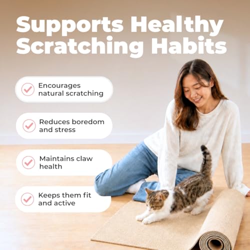 Catify Peel & Stick Cat Scratching Mat - Beige, L:78" - color: Beige Mat - L: 78"