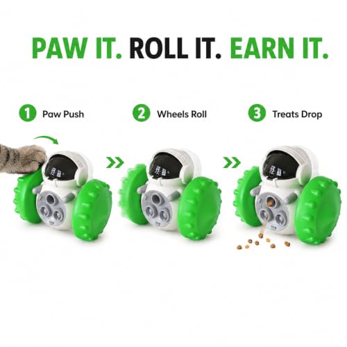 Interactive Dog Treat Dispenser for Slow Feeder (Green) - color: green