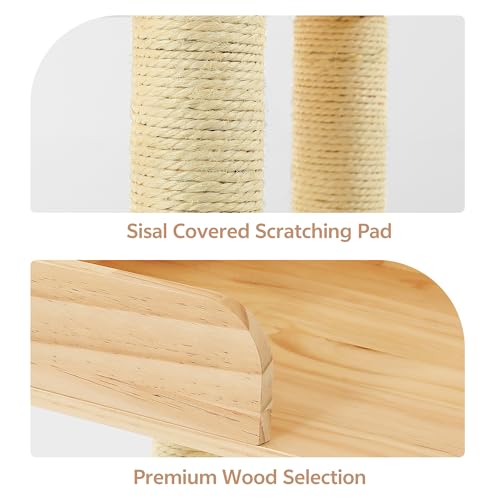 Wood Cat Tree for Automatic Litter Box, 5 Tier Cat Tower, 74 Inch - size: 74.4''H