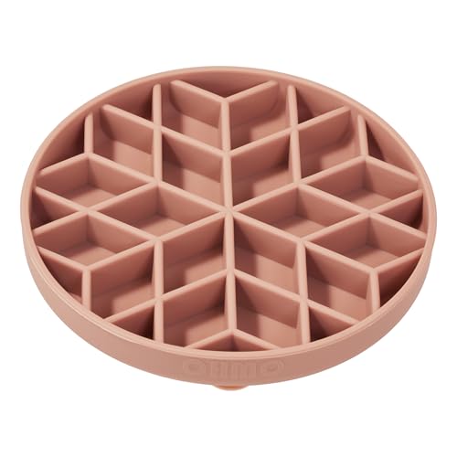 OHMO Slow Feeder Dog Bowl, 5.9" Lick Mat for Dogs, Diamond, Coral - color: Coral