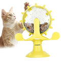 GLOGLOW Cat Puzzle Feeder, Windmill Toy - color: yellow
