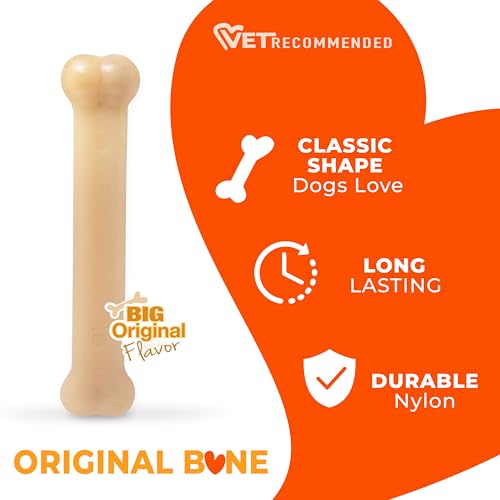 Nylabone Power Chew Original Bone Dog Chew Toy, Original Flavor, Large - size: Large