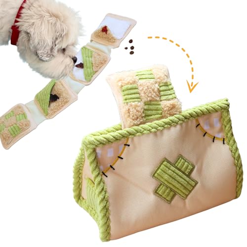 Interactive Dog Toys, Snuffle Puzzle Toys for Small Medium Large Dogs – Durable Hide & Seek Treat Dispenser with Squeaky & Crinkle Sounds, 2-in-1Chew Toy, Dog Birthday for Gifts (Tissue Box) - color: Tissue Box