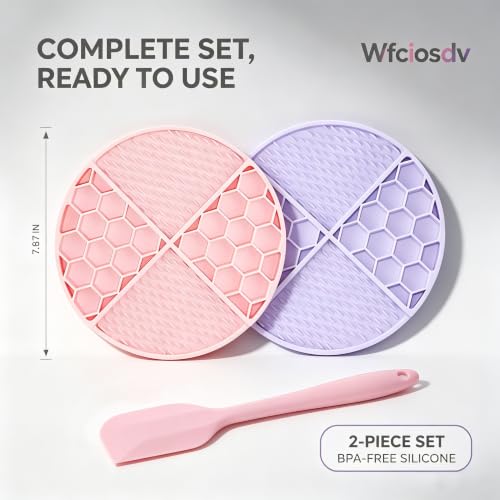2 Pack Dogs & Cats Lick Mat, BPA Free 61 Suction Cups Slow Feeder